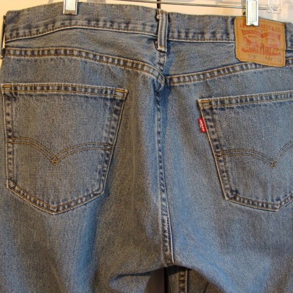 Men's Levi's 505 Medium wash blue denim jeans 34 x 32 - Picture 5 of 6